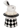 Clayre & Eef CBVO Maceta Blanco Negro 13x13x20 cm