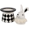 Clayre & Eef CBVO Maceta Blanco Negro 13x13x20 cm