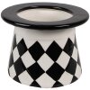 Clayre & Eef CBVO Maceta Blanco Negro 13x13x20 cm