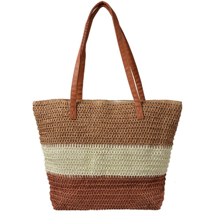 Juleeze JZBG0282 Bolsa Marrón Beige 50x13x40 cm - Almacenamiento con estilo