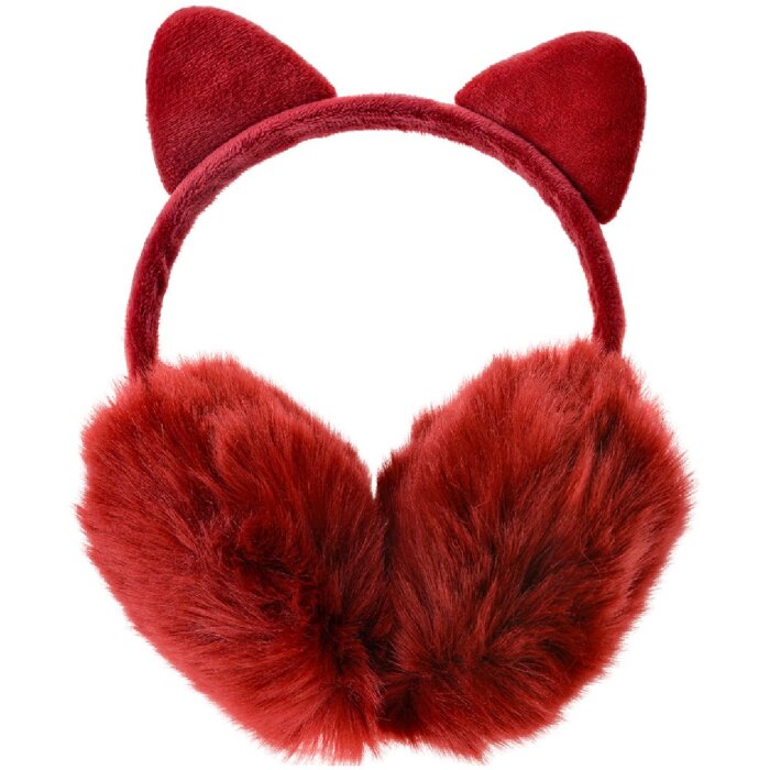 Juleeze JZCEW0030 Orejeras Orejas de Gato Peluche Rojo Niños
