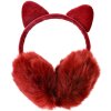 Juleeze JZCEW0030 Orejeras Orejas de Gato Peluche Rojo Niños