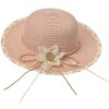 Juleeze JZCHA0017 Sombrero para niños decoración de flores rosa