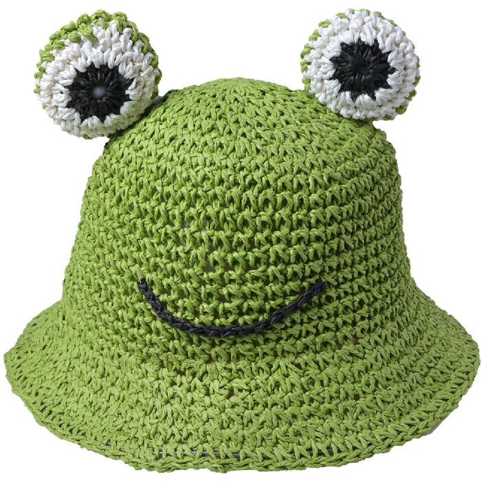 Juleeze JZCHA0018 Sombrero de sol para niños diseño rana verde 52 cm