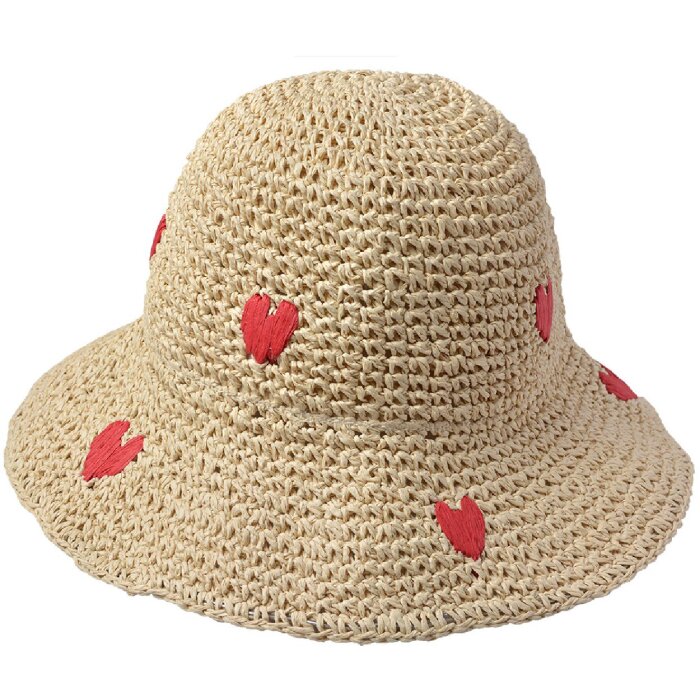 Juleeze JZCHA0022 Sombrero para niños con estampado de corazones Beige Talla única