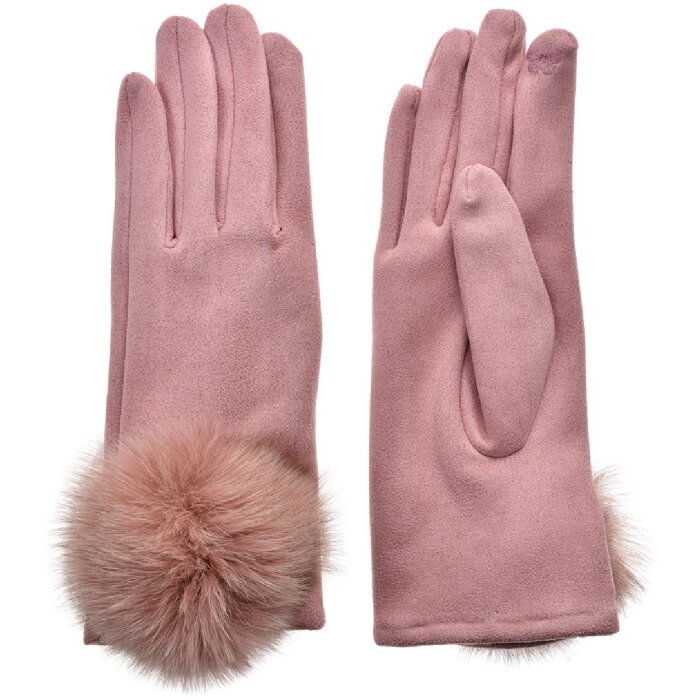 Juleeze JZGL0066P Guantes de Vellón para Mujer Rosa Una Talla