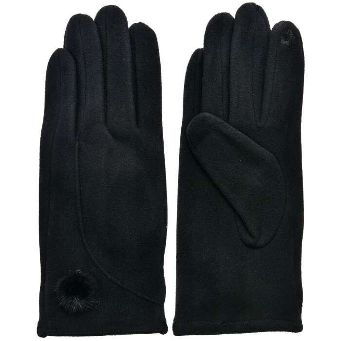Juleeze JZGL0069 Guantes de forro polar para mujer Negro Una talla