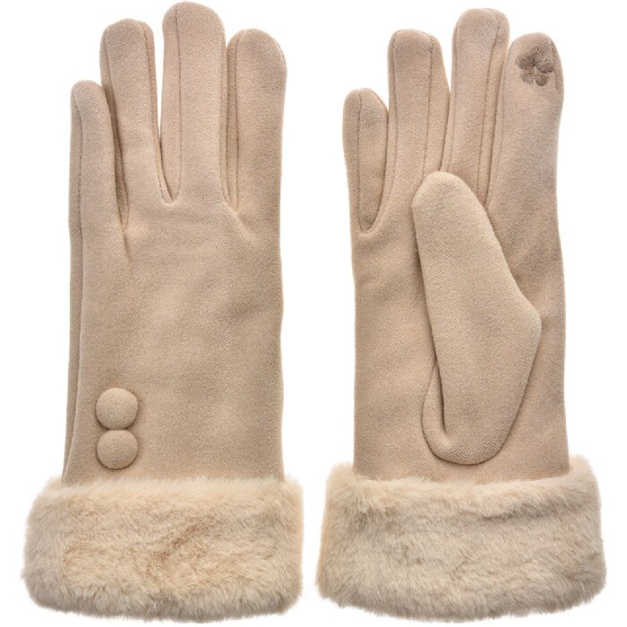 Juleeze JZGL0081 Elegantes Guantes de Mujer Talla Beige