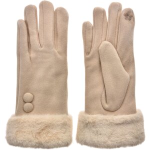 Juleeze JZGL0081 Elegantes Guantes de Mujer Talla Beige