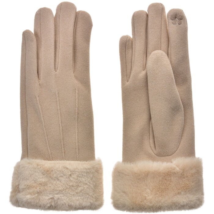 Juleeze JZGL0083 Elegantes guantes de señora beige talla 9x24cm