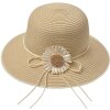 Juleeze JZHA0112BE Sombrero para el sol Daisy Beige Talla única