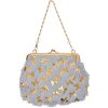 Juleeze JZWA0178G Embrague Mariposa Gris Oro 15x10cm