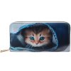 Juleeze JZWA0200 Cartera Ojo de Gato Beige/Azul 19x10cm
