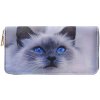 Juleeze JZWA0201 Billetero Motivo Gato Ojos Azules Gris 19x10cm