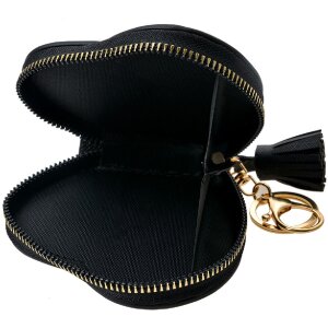 Juleeze JZWA0202Z Llavero Cartera Corazón Negro 10cm
