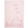 Clayre & Eef KT042.047 Paño de cocina rosa Good Vibes 47x70 cm