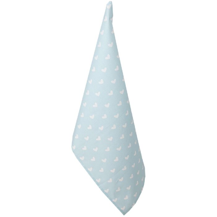 Clayre & Eef KT042.049 Paño de cocina Corazón Azul 47x70cm