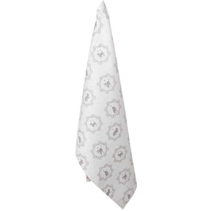 Clayre & Eef KT042.054 Paño de cocina Barroco Blanco 47x70cm
