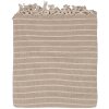 Clayre & Eef KT060.132 Cuadriculado Rayas Beige 125x150cm