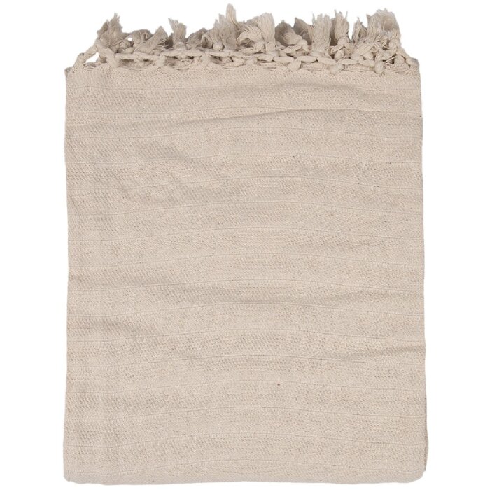 Clayre & Eef KT060.133 Manta cuadros Beige 125x150 cm