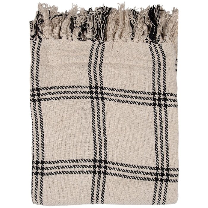 Clayre & Eef KT060.134 Tela escocesa Beige Negro 125x150cm