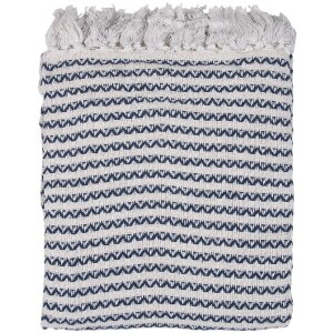 Clayre & Eef KT060.135 Cuadros Beige Azul Zigzag...
