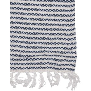 Clayre & Eef KT060.135 Cuadros Beige Azul Zigzag 125x150 cm