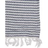 Clayre & Eef KT060.135 Cuadros Beige Azul Zigzag 125x150 cm
