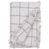 Clayre & Eef KT060.137 Manta a cuadros 125x150 Blanco Gris