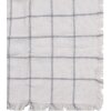 Clayre & Eef KT060.137 Manta a cuadros 125x150 Blanco Gris