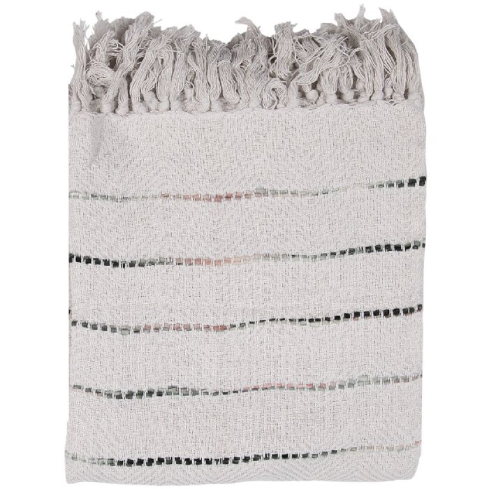 Clayre & Eef KT060.138 Manta cuadros Beige Negro 125x150cm