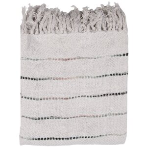 Clayre & Eef KT060.138 Manta cuadros Beige Negro...