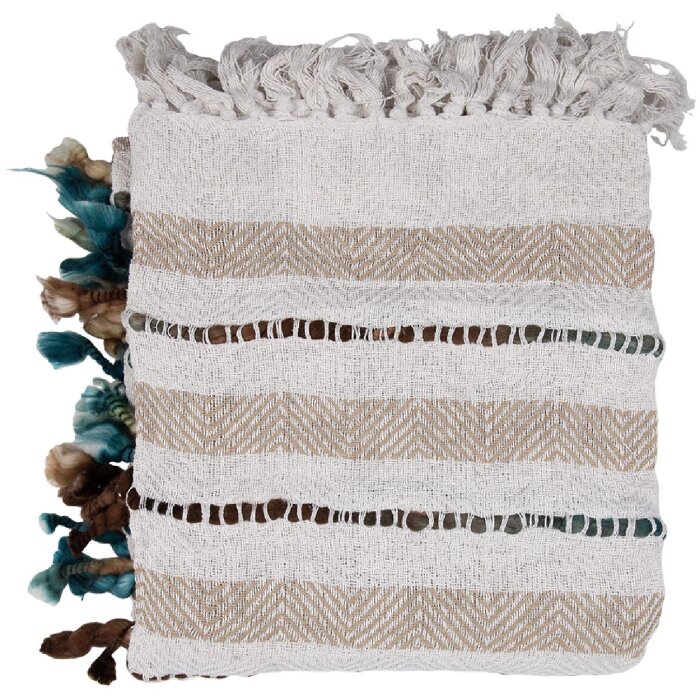 Clayre & Eef KT060.139 Cuadriculado Beige 125x150cm