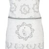 Clayre & Eef LGC41 Delantal Vintage Gatos Blanco Gris 70x85cm