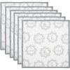 Clayre & Eef LGC43 Juego de Servilletas Blanco Gris 40x40cm 6 piezas