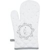 Clayre & Eef LGC44 Manopla para horno motivo gato blanco gris 18x30cm