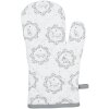 Clayre & Eef LGC44 Manopla para horno motivo gato blanco gris 18x30cm