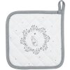 Clayre & Eef LGC45 Potholder Motivo Gato 20x20cm Blanco Gris