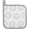 Clayre & Eef LGC45 Potholder Motivo Gato 20x20cm Blanco Gris