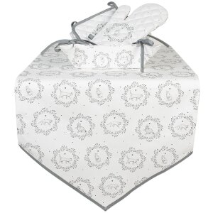 Clayre & Eef LGC47 Panera Motivos Animales 35x35x8 Blanco Gris