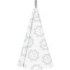 Clayre & Eef LGC48 Paño de Cocina Blanco Gris Seersucker Ø 80cm
