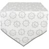 Clayre&Eef LGC65 Camino de mesa estampado animal 50x160 blanco-gris