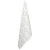 Clayre & Eef LGD42 Paño de cocina estampado floral 50x70 Blanco Gris