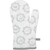Clayre & Eef LGD44 Manopla para horno perro salchicha blanco/gris 18x30cm