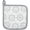 Clayre & Eef LGD45 Potholder motivo perro blanco/gris 20x20cm