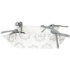 Clayre & Eef LGD47 Panera Cinta Patrón 35x35x8 Blanco Gris