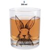 Clayre & Eef RAEGL0001 Vidrio Motivo Conejito Transparente 300ml Ø 8x9cm