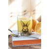 Clayre & Eef RAEGL0001 Vidrio Motivo Conejito Transparente 300ml Ø 8x9cm