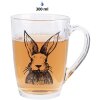Clayre & Eef RAEGL0002 Vaso Té Conejo Transparente 300ml 11x8x11cm