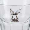 Clayre & Eef RAEGL0003 Vaso Conejito 200ml Transparente Ø 8x8cm
